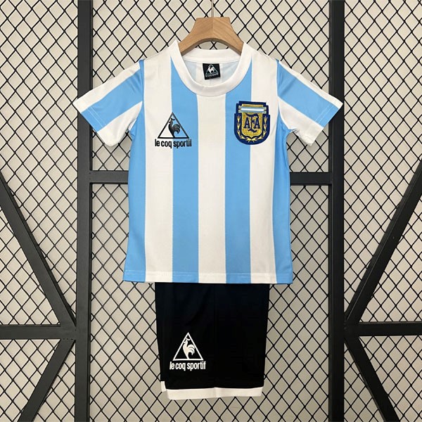Camiseta Argentina 1st Retro Niño 1986